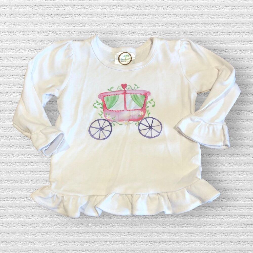 Princess Carriage Ruffle Tee Shirt 18m Blanks Boutique